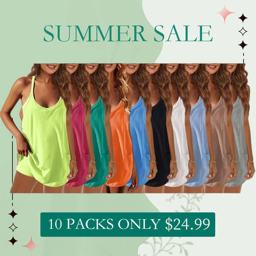 🎁Buy more, save more💥 Women's Summer Sleeveless Mini Dress